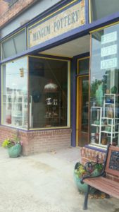 Pottery Store entrance with glass store front