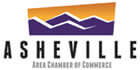 Ashville Chamber of Commerce logo in gold and purple.