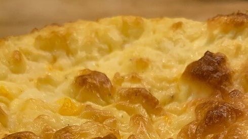 Fluffy yellow and white cooked egg souffle