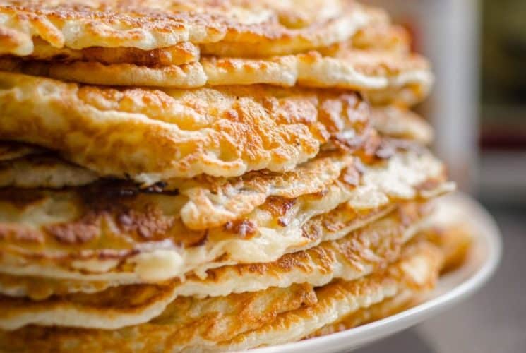 Pumpkin Pecan Pancakes with Apple Cranberry Compote